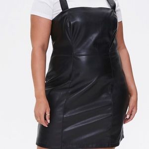 Black Faux Leather Dress
